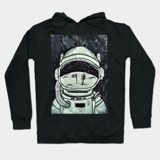 Man on the Moon Raising the Flag Hoodie